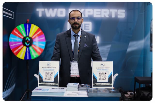 Nabil Belmoeiti au stand Marketing Confort — GITEX Africa 2025